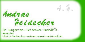 andras heidecker business card